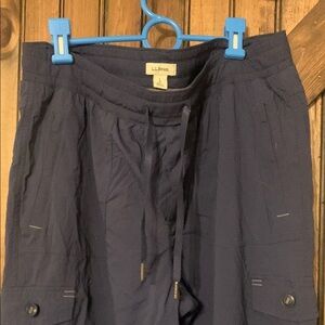 L.L. Bean Dark Blue Drawstring lined pants.  Like new
